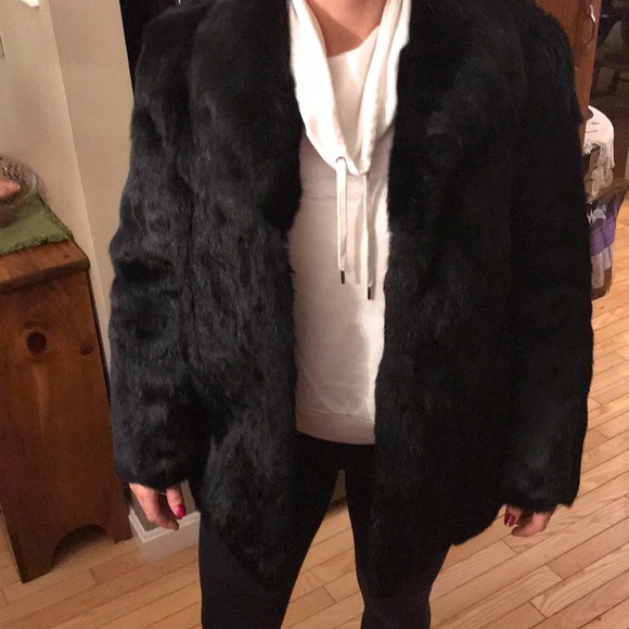 REAL Rabbit Fur Coat - Picture 6 of 7